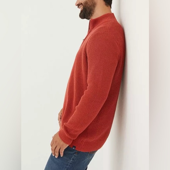 NWT - Fat Face Men's Waffle Knit Half Zip Neck Sweater - Size XL - Picture 4 of 12